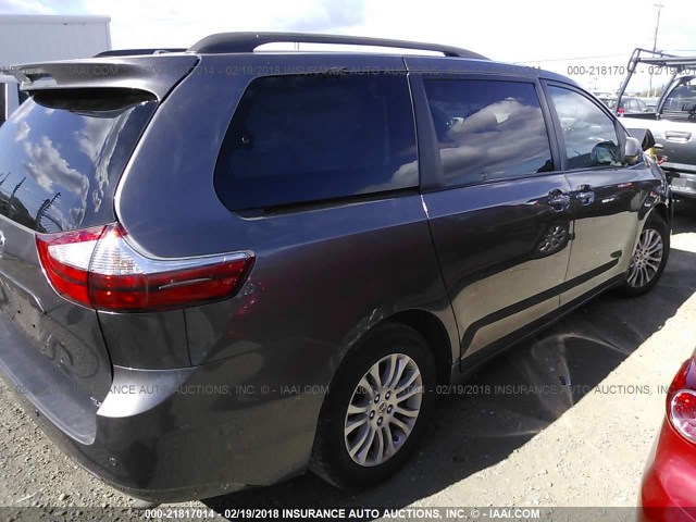 5TDYK3DC0FS647796 - 2015 TOYOTA SIENNA XLE/LIMITED SILVER photo 4