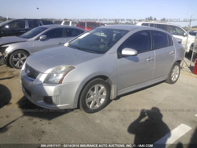 3N1AB6AP2CL672021 - 2012 NISSAN SENTRA 2.0/2.0S/SR/2.0SL SILVER photo 2