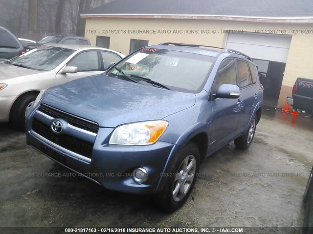 2T3BF31V79W005756 - 2009 TOYOTA RAV4 LIMITED BLUE photo 2