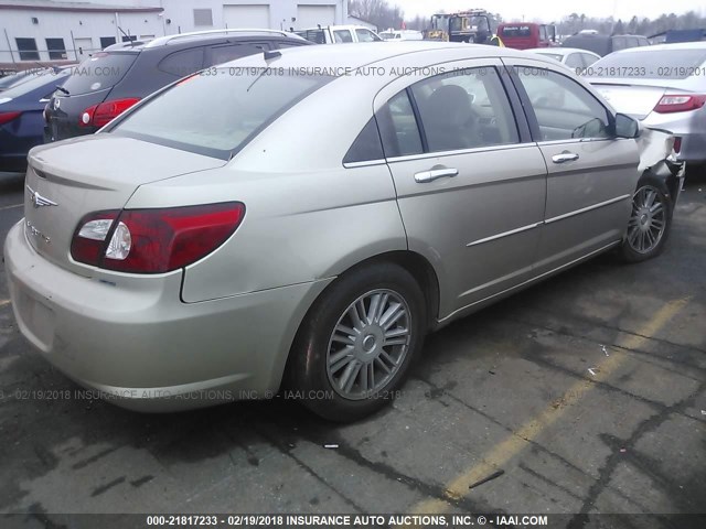 1C3LC66K27N548969 - 2007 CHRYSLER SEBRING LIMITED GOLD photo 4