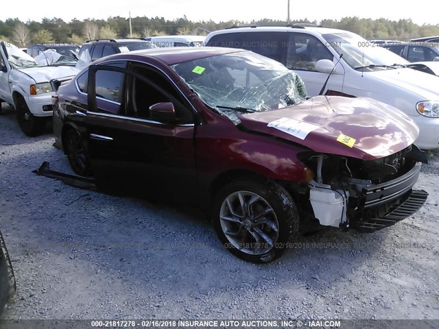 3N1AB7APXDL775579 - 2013 NISSAN SENTRA S/SV/SR/SL RED photo 1