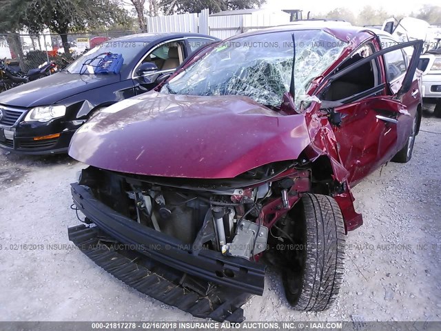 3N1AB7APXDL775579 - 2013 NISSAN SENTRA S/SV/SR/SL RED photo 6