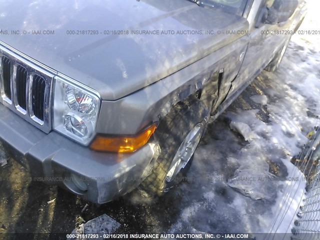 1J8HG58N66C280034 - 2006 JEEP COMMANDER LIMITED Champagne photo 6