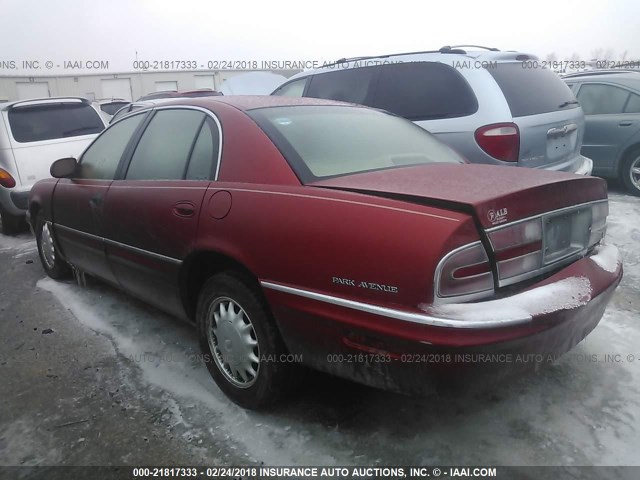 1G4CW52K1W4600255 - 1998 BUICK PARK AVENUE  MAROON photo 3