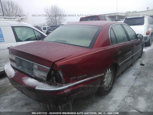 1G4CW52K1W4600255 - 1998 BUICK PARK AVENUE  MAROON photo 4