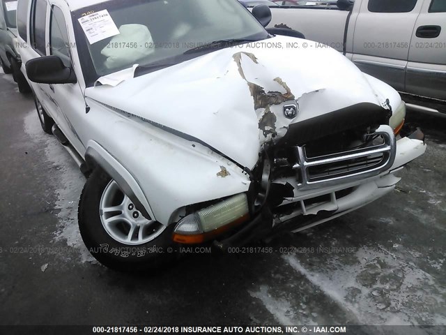 1D4HS48NX3F500787 - 2003 DODGE DURANGO SLT WHITE photo 6