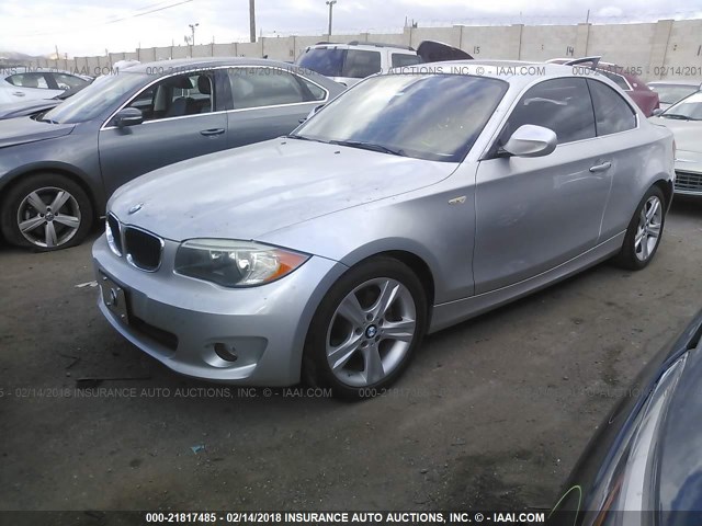 WBAUP9C53CVS94006 - 2012 BMW 128 I SILVER photo 2