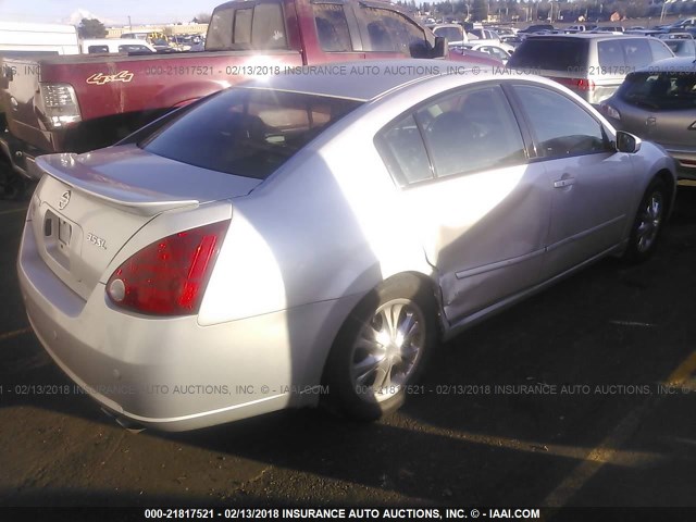 1N4BA41E67C830309 - 2007 NISSAN MAXIMA SE/SL SILVER photo 4