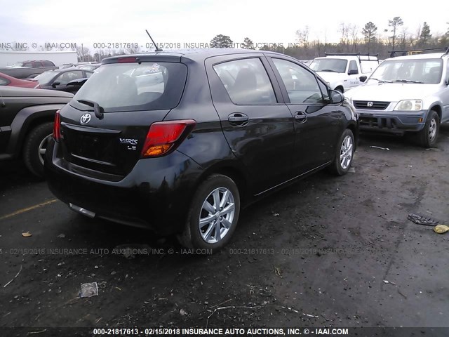 VNKKTUD32GA059378 - 2016 TOYOTA YARIS L/LE/SE BLACK photo 4