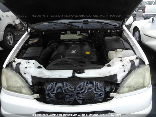 4JGAB54E5YA158501 - 2000 MERCEDES-BENZ ML 320 WHITE photo 10