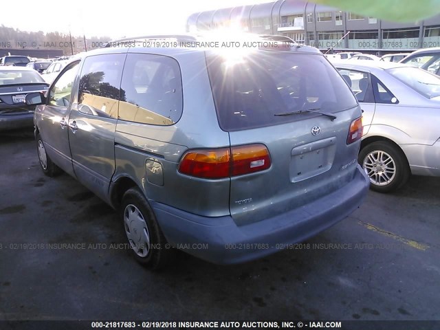 4T3ZF13C9XU157145 - 1999 TOYOTA SIENNA LE/XLE Light Blue photo 3