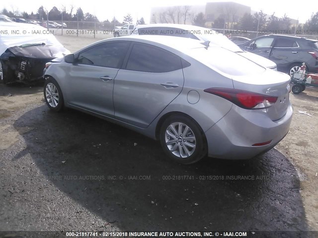 KMHDH4AE0FU255644 - 2015 HYUNDAI ELANTRA SE/SPORT/LIMITED GRAY photo 3