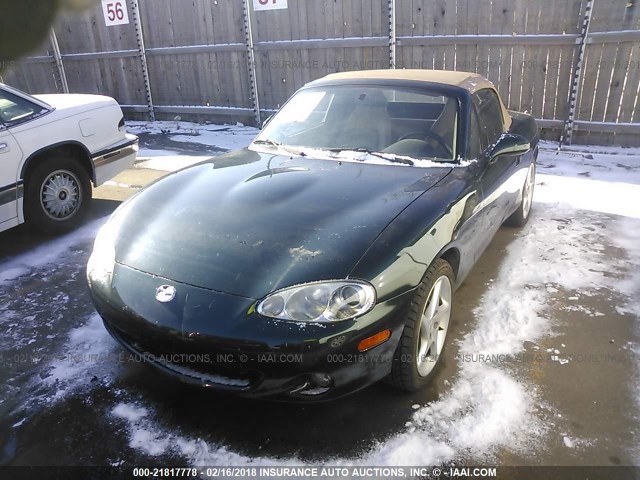 JM1NB353520221598 - 2002 MAZDA MX-5 MIATA LS GREEN photo 2