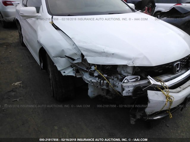 1HGCT1B83FA000558 - 2015 HONDA ACCORD EXL WHITE photo 6