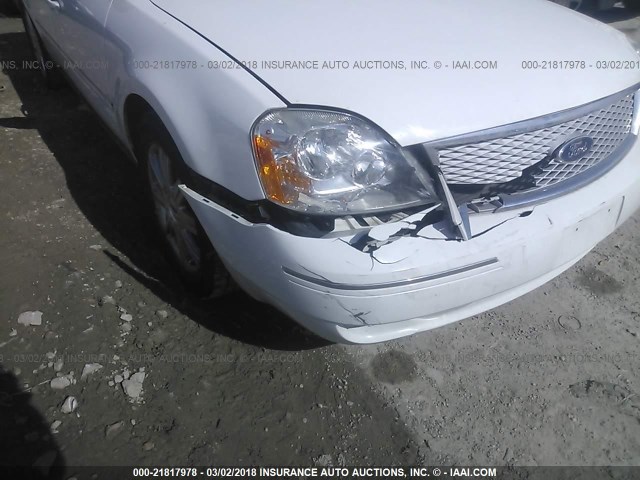 1FAFP25175G150310 - 2005 FORD FIVE HUNDRED LIMITED WHITE photo 6