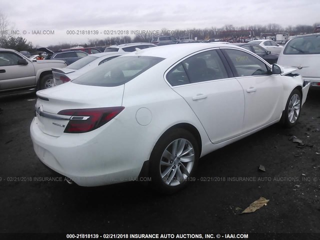 2G4GK5EX1E9202740 - 2014 BUICK REGAL WHITE photo 4