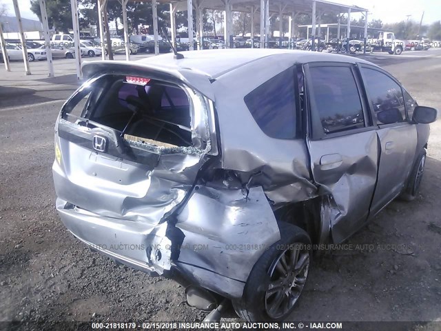 JHMGE88449S045447 - 2009 HONDA FIT SPORT SILVER photo 6