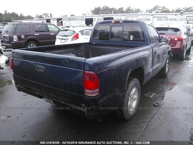 1B7FL26N81S104399 - 2001 DODGE DAKOTA Dark Blue photo 4