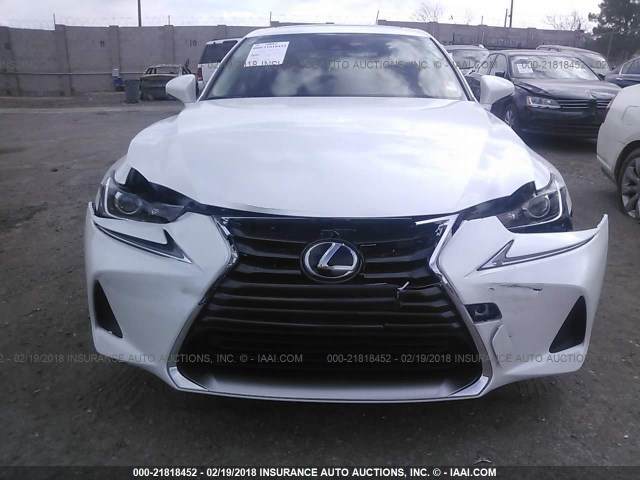 JTHBA1D24H5046385 - 2017 LEXUS IS 200T WHITE photo 6