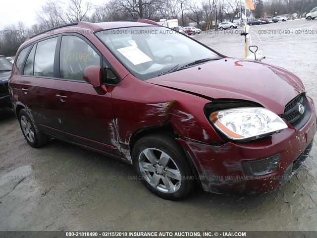 KNAFG525X77030343 - 2007 KIA RONDO LX/EX MAROON photo 1