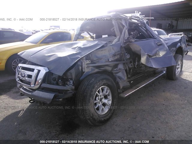 1FTLR4FE3APA79086 - 2010 FORD RANGER SUPER CAB GRAY photo 2