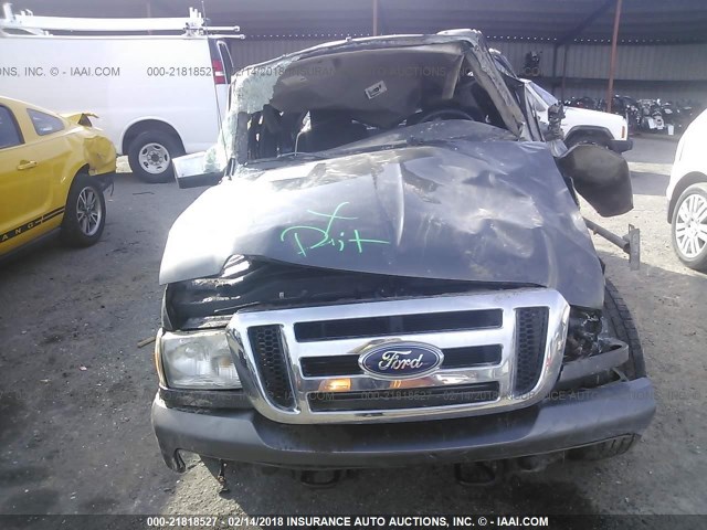 1FTLR4FE3APA79086 - 2010 FORD RANGER SUPER CAB GRAY photo 6