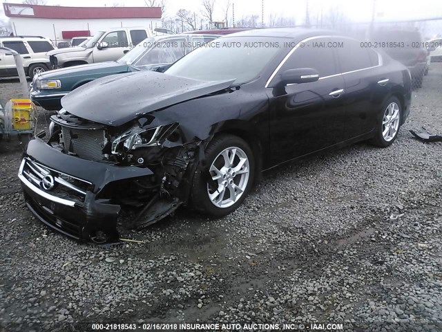 1N4AA5AP1CC854353 - 2012 NISSAN MAXIMA S/SV BLACK photo 2