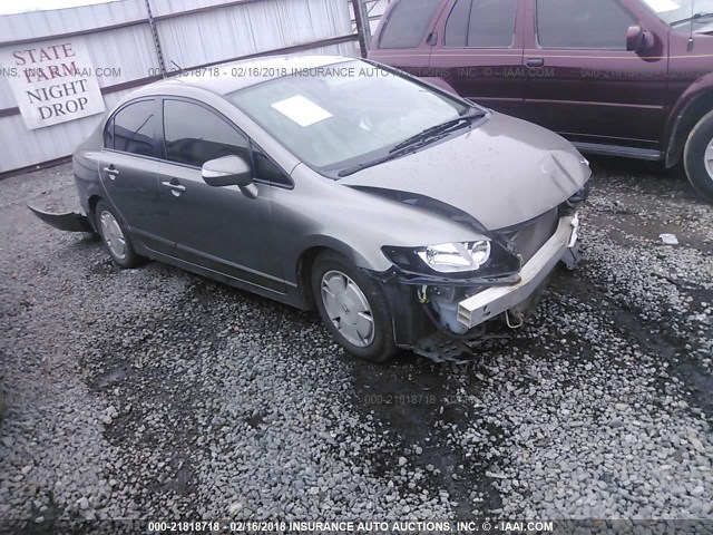 JHMFA36268S002853 - 2008 HONDA CIVIC HYBRID GRAY photo 1