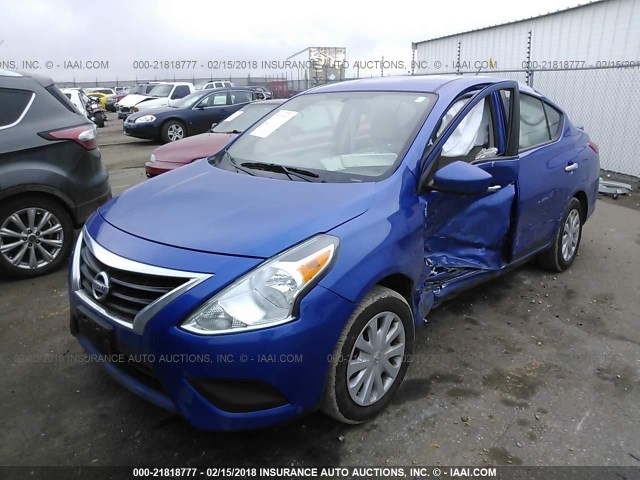 3N1CN7APXGL802431 - 2016 NISSAN VERSA S/S PLUS/SV/SL BLUE photo 2