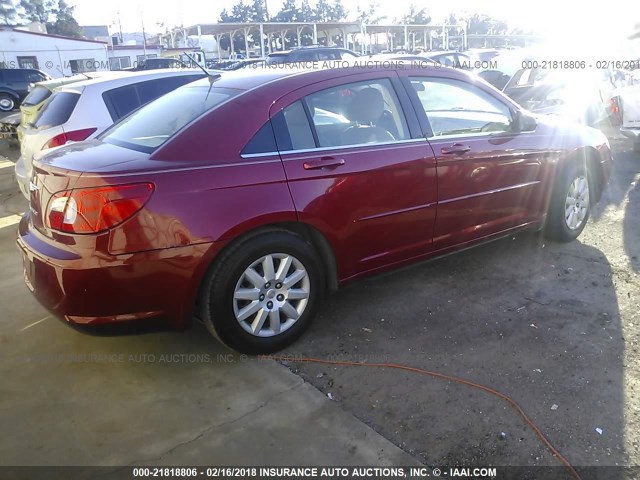 1C3LC46J78N244257 - 2008 CHRYSLER SEBRING LX RED photo 4