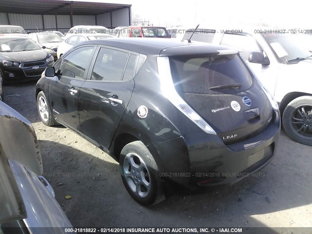 1N4AZ0CP5DC402285 - 2013 NISSAN LEAF S/SV/SL BLACK photo 3