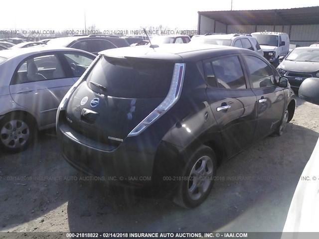 1N4AZ0CP5DC402285 - 2013 NISSAN LEAF S/SV/SL BLACK photo 4