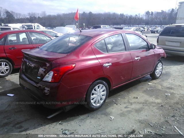 3N1CN7AP5FL899696 - 2015 NISSAN VERSA S/S PLUS/SV/SL RED photo 4