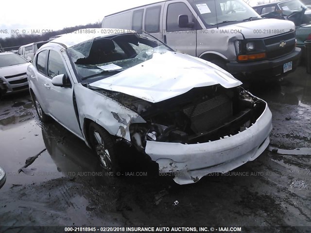 1C3CDZCB9CN182635 - 2012 DODGE AVENGER SXT WHITE photo 1