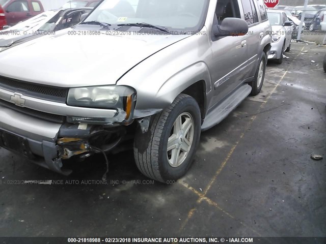 1GNDT13S332409041 - 2003 CHEVROLET TRAILBLAZER  GRAY photo 6