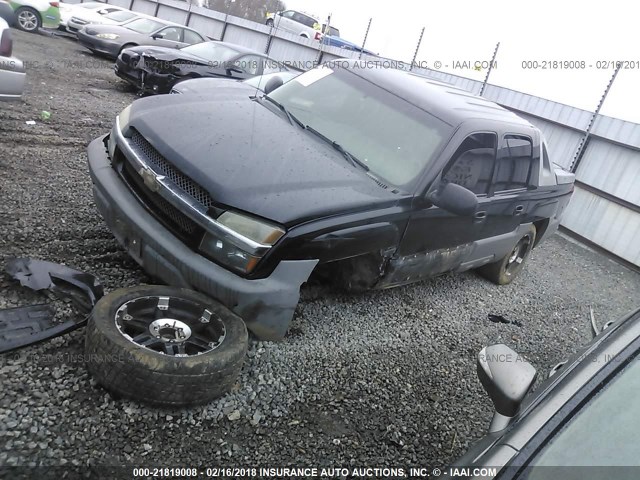 3GNEC13T52G139975 - 2002 CHEVROLET AVALANCHE C1500 BLACK photo 2