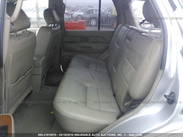 JNRDR09Y93W300931 - 2003 INFINITI QX4 SILVER photo 8