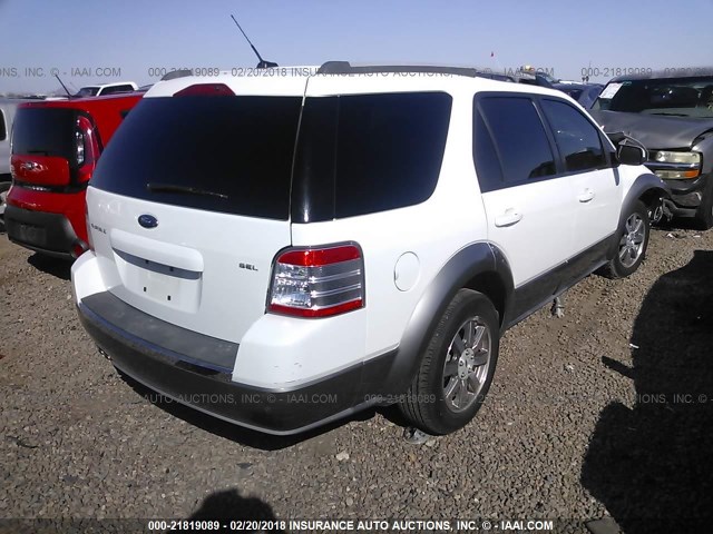 1FMDK02W58GA24337 - 2008 FORD TAURUS X SEL WHITE photo 4