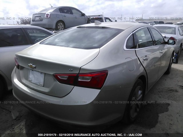 1G1ZE5ST8GF288539 - 2016 CHEVROLET MALIBU LT GRAY photo 4