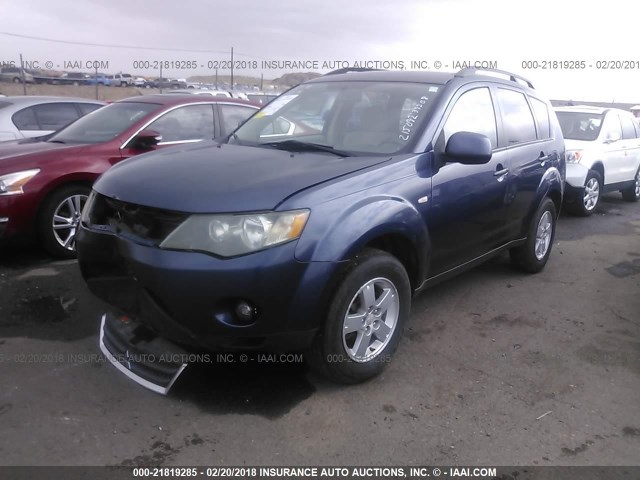 JA4MT31X47Z012268 - 2007 MITSUBISHI OUTLANDER LS BLUE photo 2