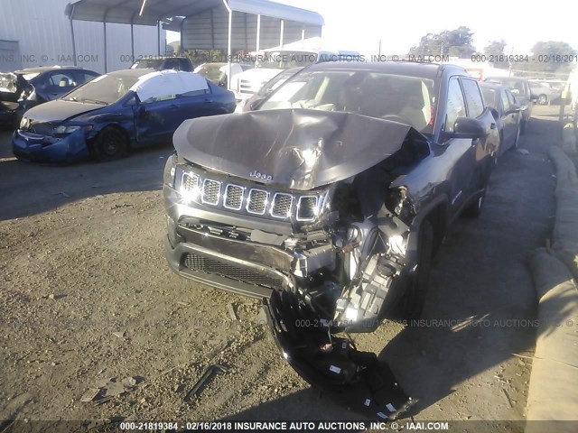 3C4NJCAB2HT668692 - 2017 JEEP COMPASS SPORT GRAY photo 2