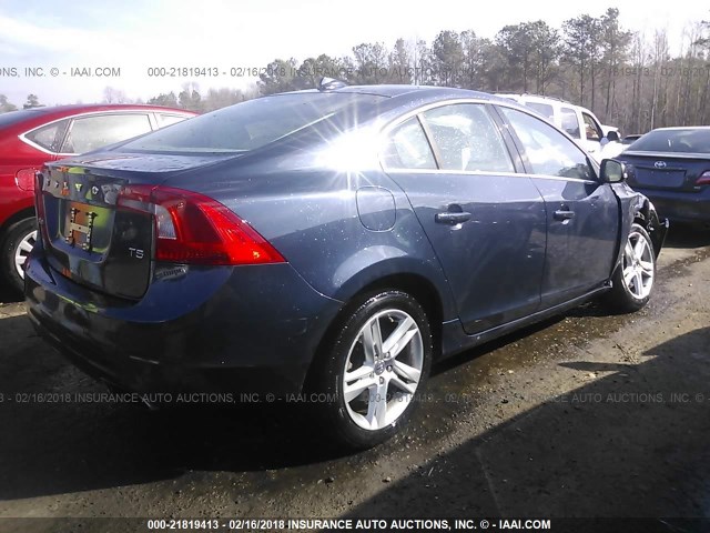 YV1612FS6E1298416 - 2014 VOLVO S60 T5 BLUE photo 4