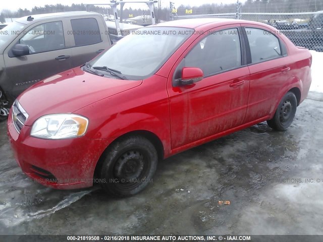 KL1TD5DEXAB122737 - 2010 CHEVROLET AVEO LS/LT 红色 照片 2