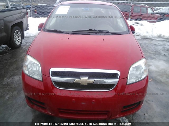 KL1TD5DEXAB122737 - 2010 CHEVROLET AVEO LS/LT 红色 照片 6