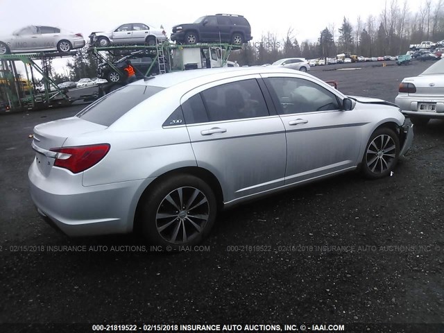 1C3CCBHG0CN192646 - 2012 CHRYSLER 200 S SILVER photo 4