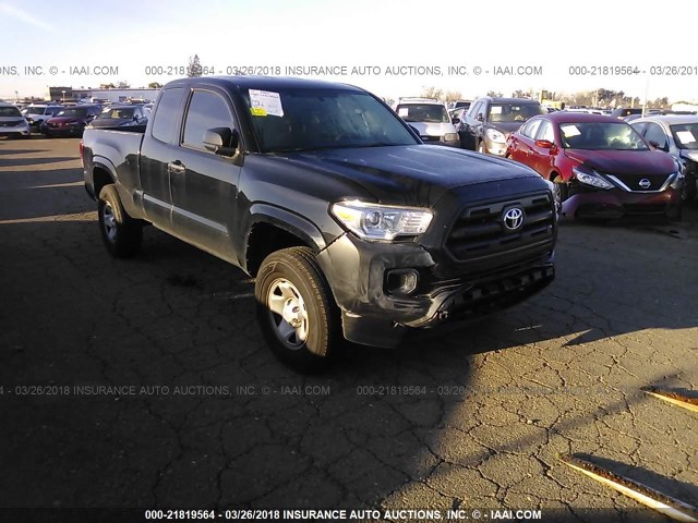5TFRX5GN5HX080755 - 2017 TOYOTA TACOMA ACCESS CAB/SR/SR5 ნაცრისფერი ფოტო 1
