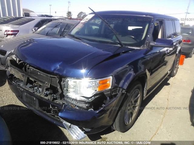 2FMGK5CC6BBD20657 - 2011 FORD FLEX SEL ლურჯი ფოტო 2