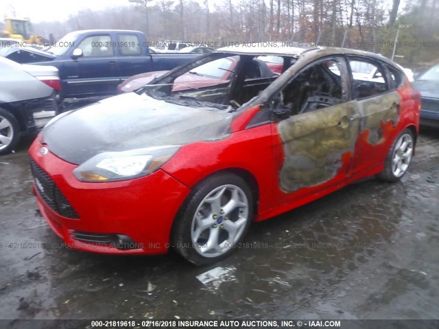 1FADP3L96DL260485 - 2013 FORD FOCUS ST Qırmızı foto 2