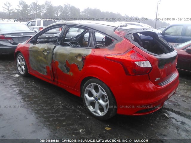 1FADP3L96DL260485 - 2013 FORD FOCUS ST RED photo 3