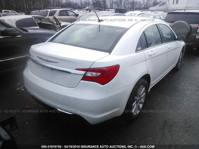 1C3CCBBB3DN763058 - 2013 CHRYSLER 200 TOURING WHITE photo 4